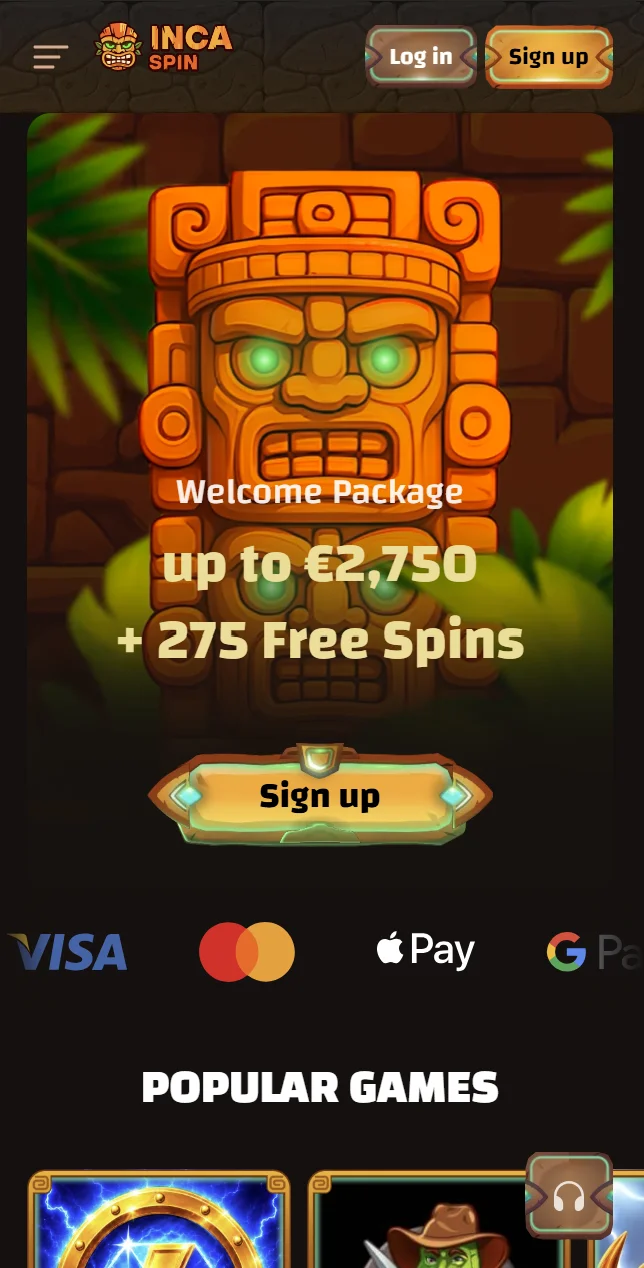 L'application Incaspin casino